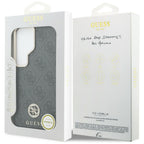 Guess 4G Rhinestone Round Logo MagSafe dėklas Samsung Galaxy S26 Ultra - juodas -- Samsung Galaxy S26 Ultra