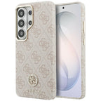 Guess 4G Rhinestone Round Logo MagSafe dėklas Samsung Galaxy S26 Ultra - Rožinis -- Samsung Galaxy S26 Ultra