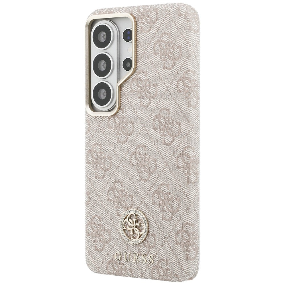 Guess 4G Rhinestone Round Logo MagSafe dėklas Samsung Galaxy S26 Ultra - Rožinis -- Samsung Galaxy S26 Ultra