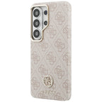 Guess 4G Rhinestone Round Logo MagSafe dėklas Samsung Galaxy S26 Ultra - Rožinis -- Samsung Galaxy S26 Ultra