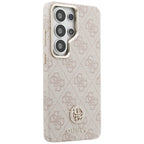 Guess 4G Rhinestone Round Logo MagSafe dėklas Samsung Galaxy S26 Ultra - Rožinis -- Samsung Galaxy S26 Ultra