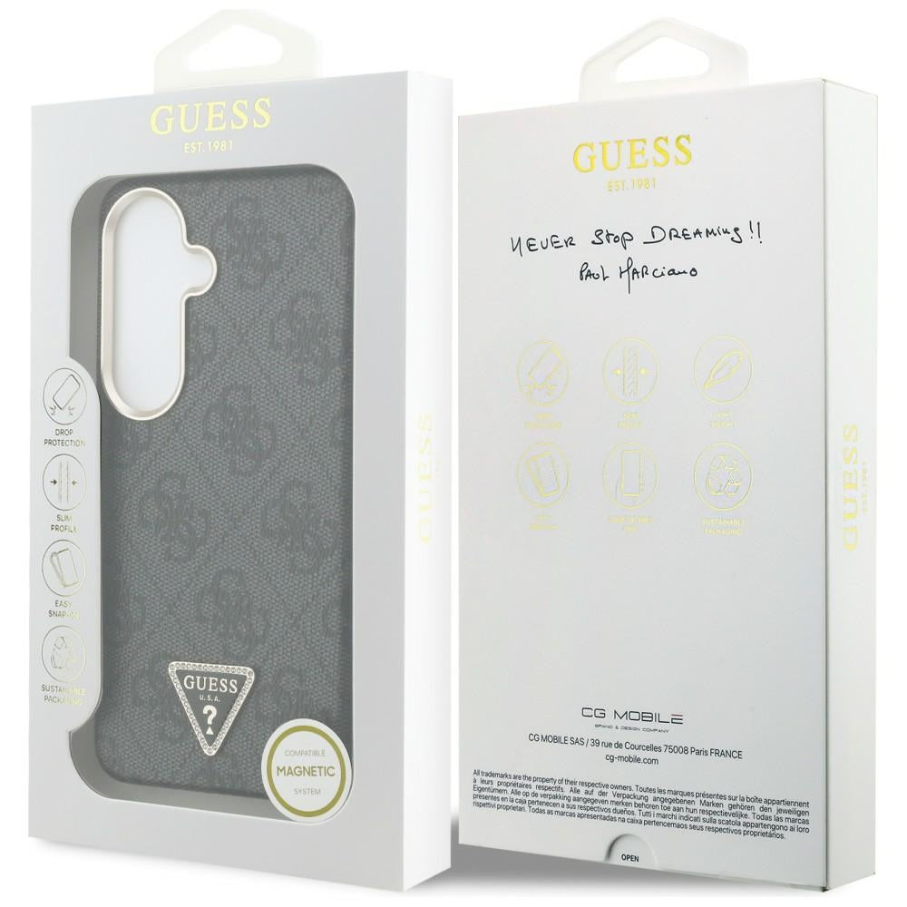 Guess 4G Triangle Logo MagSafe Dėklas, skirtas Samsung Galaxy S26 - Black