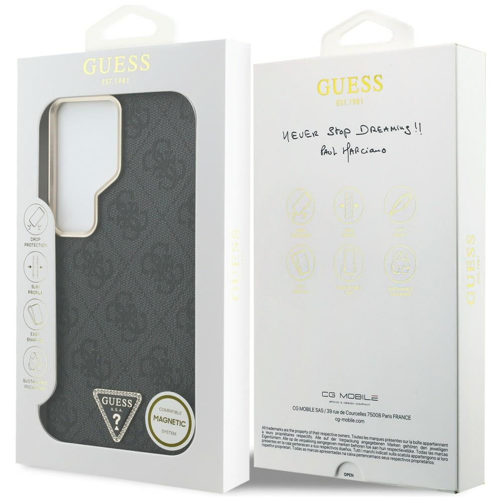 Guess 4G Triangle Logo MagSafe dėklas Samsung Galaxy S26 Ultra - juodas -- Samsung Galaxy S26 Ultra