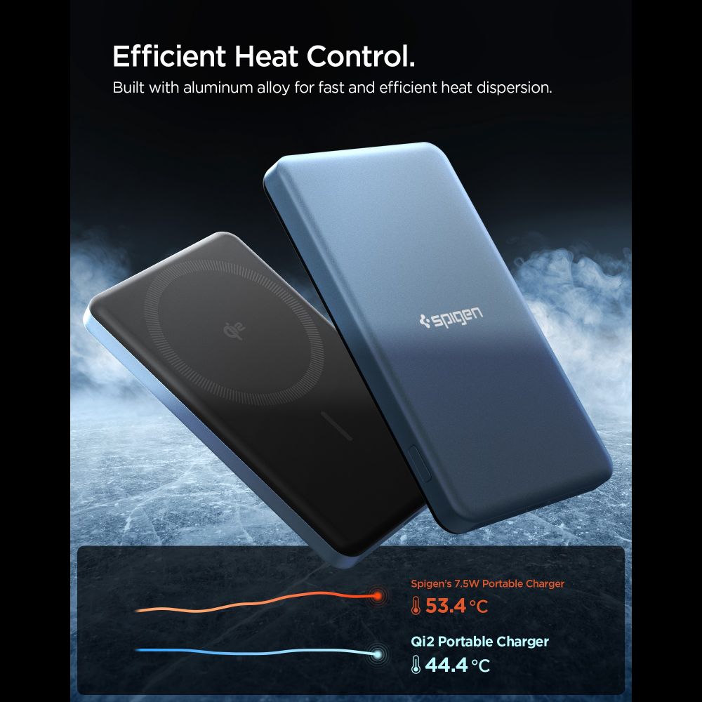 Spigen EA2205MQ Essential MagSafe išorinė baterija 5000mAh 22.5W QI2 - tamsiai mėlyna