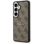 Guess 4G Embossed Ring MagSafe dėklas Samsung Galaxy S26 - rudas -- Samsung Galaxy S26