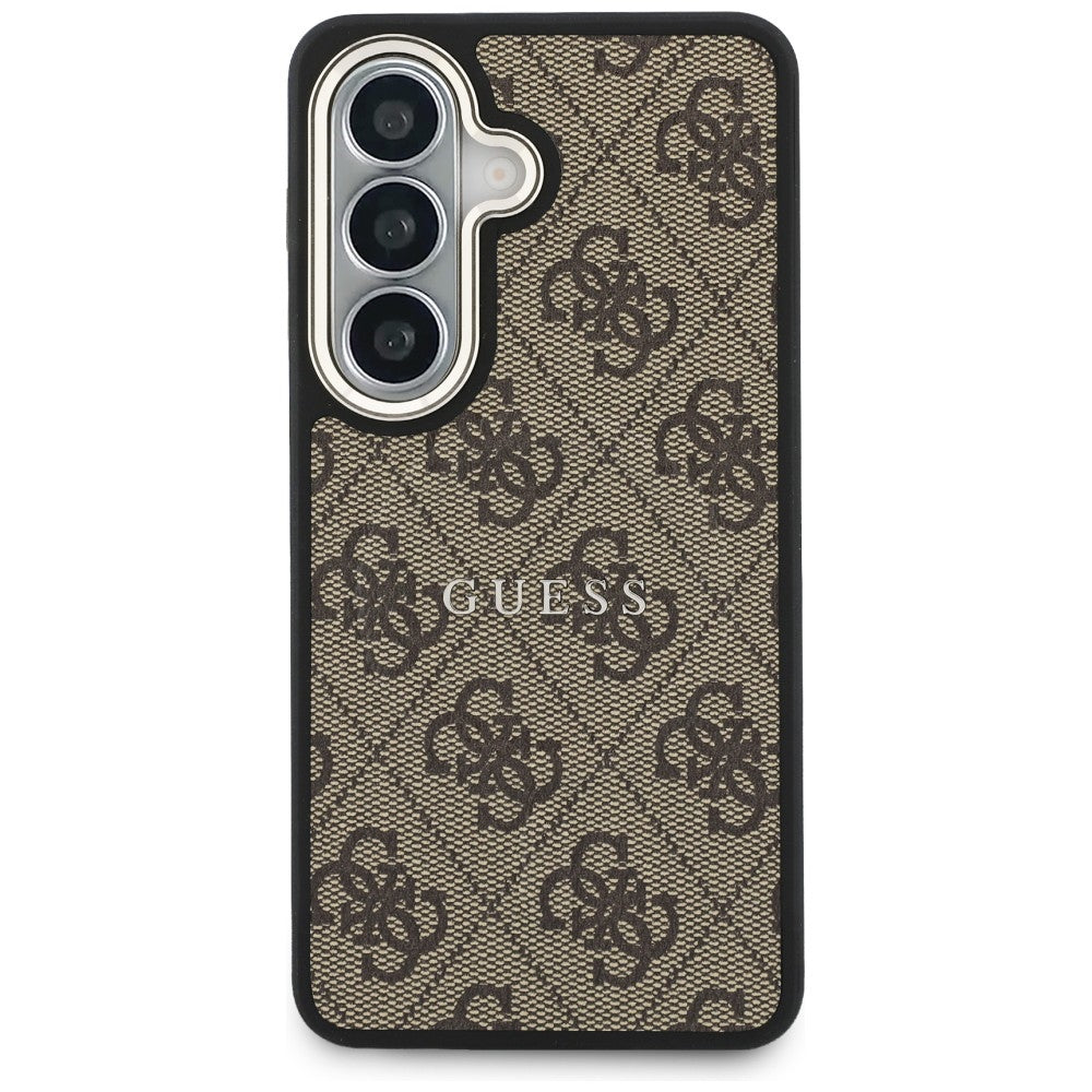 Guess 4G Embossed Ring MagSafe dėklas Samsung Galaxy S26 - rudas -- Samsung Galaxy S26