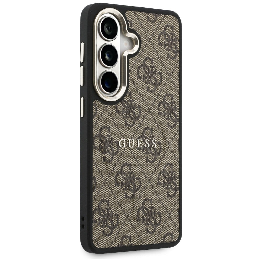 Guess 4G Embossed Ring MagSafe dėklas Samsung Galaxy S26 - rudas -- Samsung Galaxy S26