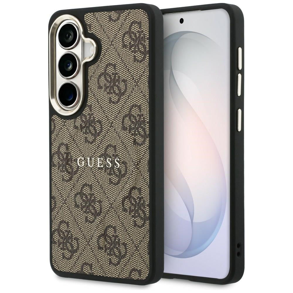 Etui Guess 4G Embossed Ring MagSafe ir Samsung Galaxy S26 Plus - brązowe