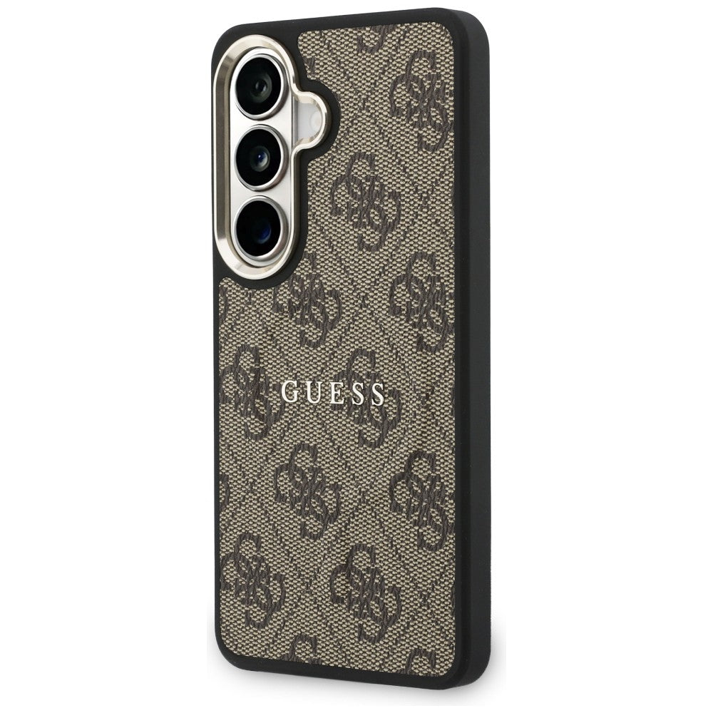 Etui Guess 4G Embossed Ring MagSafe ir Samsung Galaxy S26 Plus - brązowe