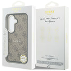 Etui Guess 4G Embossed Ring MagSafe ir Samsung Galaxy S26 Plus - brązowe