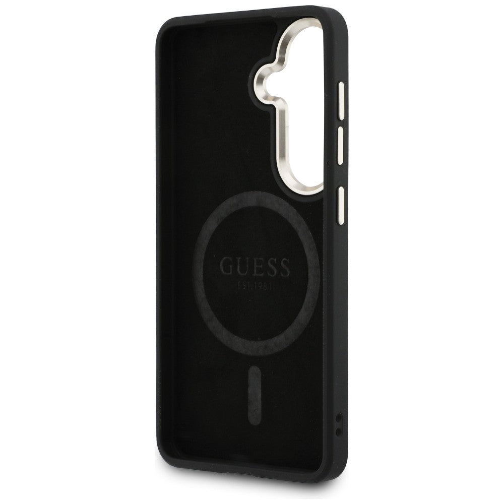 Etui Guess 4G Embosed Ring MagSafe ir Samsung Galaxy S26+ - czarne