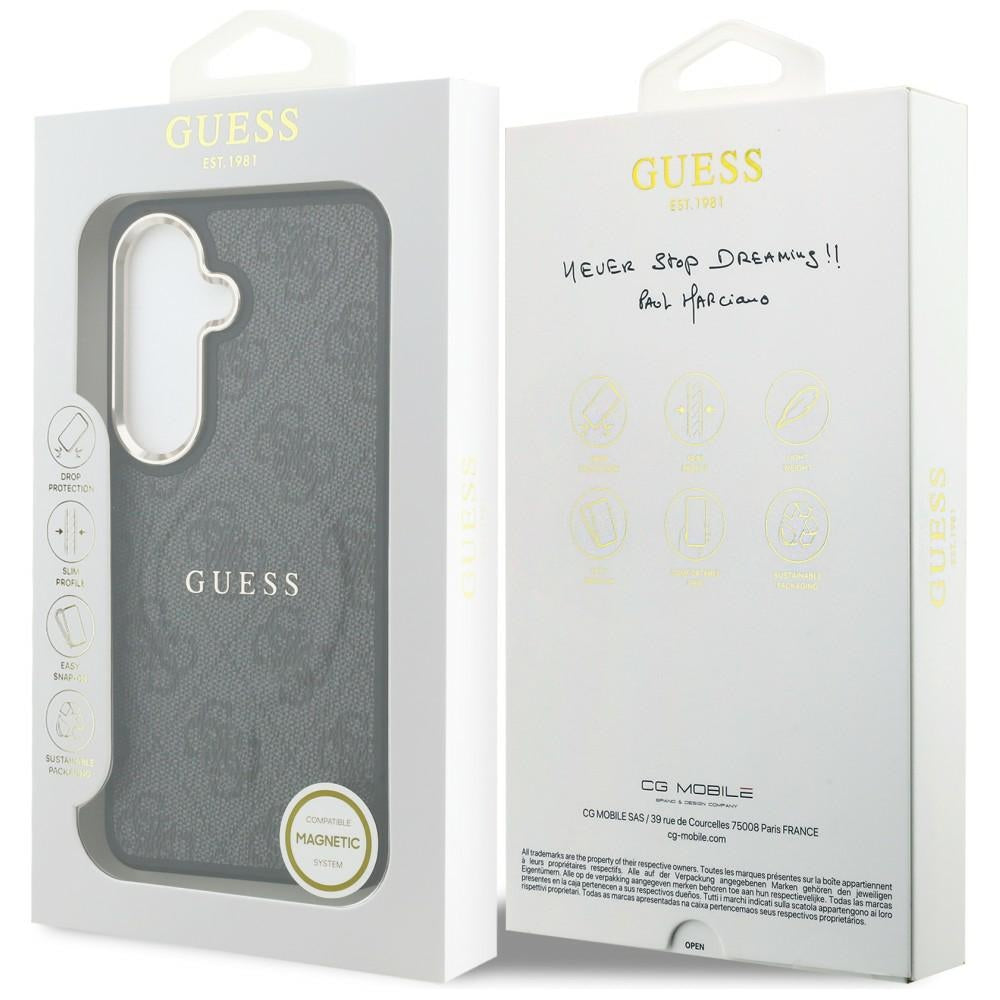 Etui Guess 4G Embosed Ring MagSafe ir Samsung Galaxy S26+ - czarne