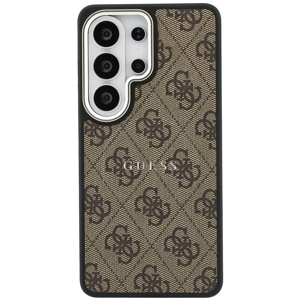 Etui Guess 4G Embossed Ring MagSafe ir Samsung Galaxy S26 Ultra - brązowe