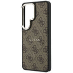 Etui Guess 4G Embossed Ring MagSafe ir Samsung Galaxy S26 Ultra - brązowe