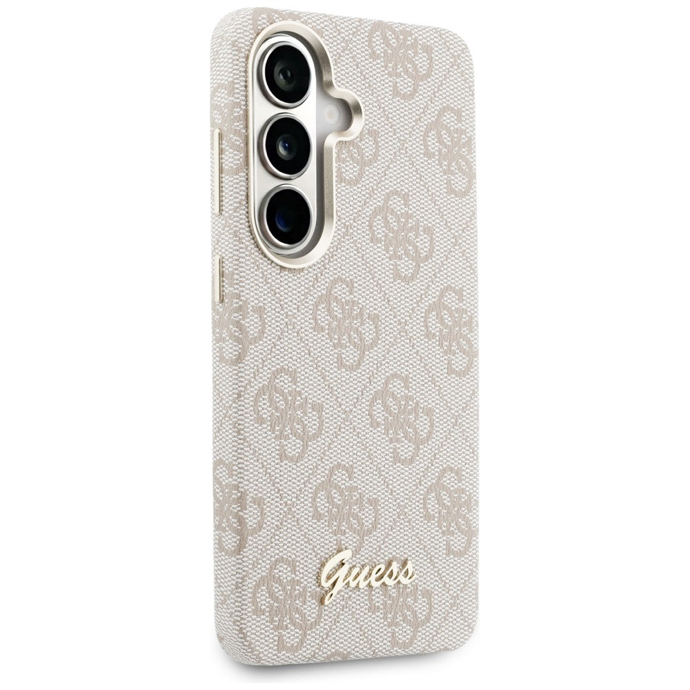 Guess 4G Script MagSafe dėklas Samsung Galaxy S26 - rožinis -- Samsung Galaxy S26