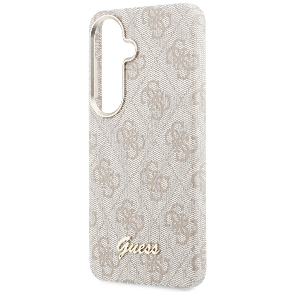 Guess 4G Script MagSafe dėklas Samsung Galaxy S26 - rožinis -- Samsung Galaxy S26