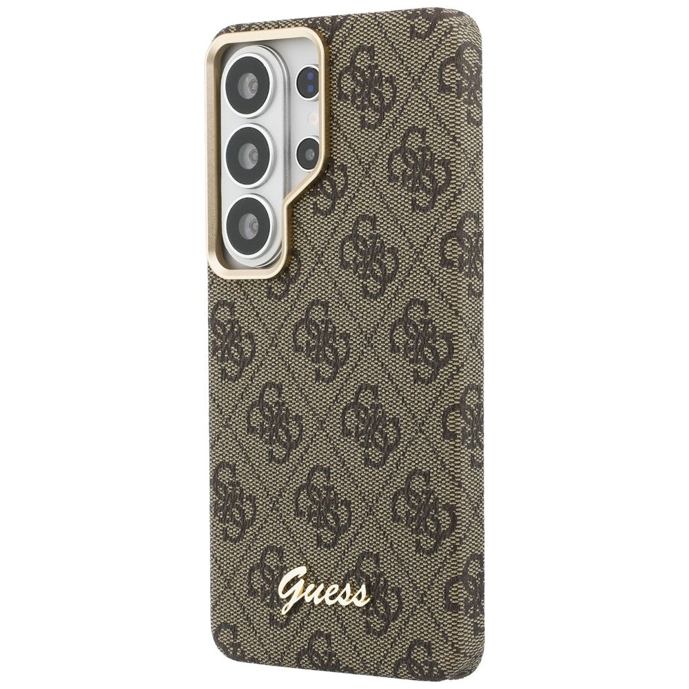Guess 4G Script MagSafe dėklas Samsung Galaxy S26 Ultra - rudas -- Samsung Galaxy S26 Ultra
