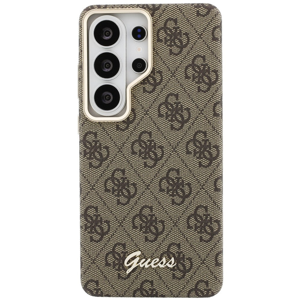 Guess 4G Script MagSafe dėklas Samsung Galaxy S26 Ultra - rudas -- Samsung Galaxy S26 Ultra