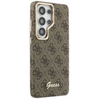 Guess 4G Script MagSafe dėklas Samsung Galaxy S26 Ultra - rudas -- Samsung Galaxy S26 Ultra