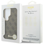 Guess 4G Script MagSafe dėklas Samsung Galaxy S26 Ultra - rudas -- Samsung Galaxy S26 Ultra