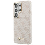 Dėklas Guess 4G Script MagSafe skirtas Samsung Galaxy S26 Ultra - rožinis -- Samsung Galaxy S26 Ultra