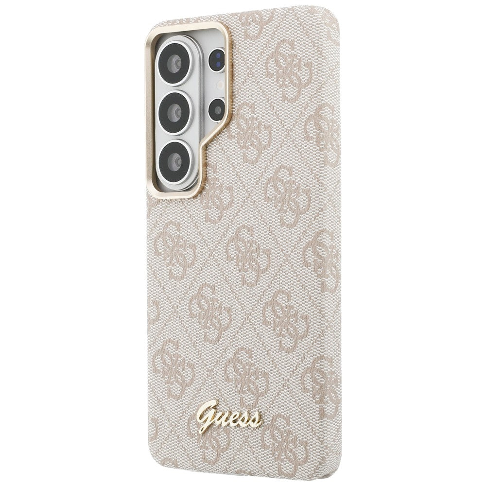 Dėklas Guess 4G Script MagSafe skirtas Samsung Galaxy S26 Ultra - rožinis -- Samsung Galaxy S26 Ultra