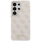 Dėklas Guess 4G Script MagSafe skirtas Samsung Galaxy S26 Ultra - rožinis -- Samsung Galaxy S26 Ultra