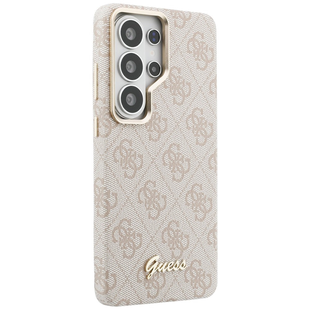 Dėklas Guess 4G Script MagSafe skirtas Samsung Galaxy S26 Ultra - rožinis -- Samsung Galaxy S26 Ultra