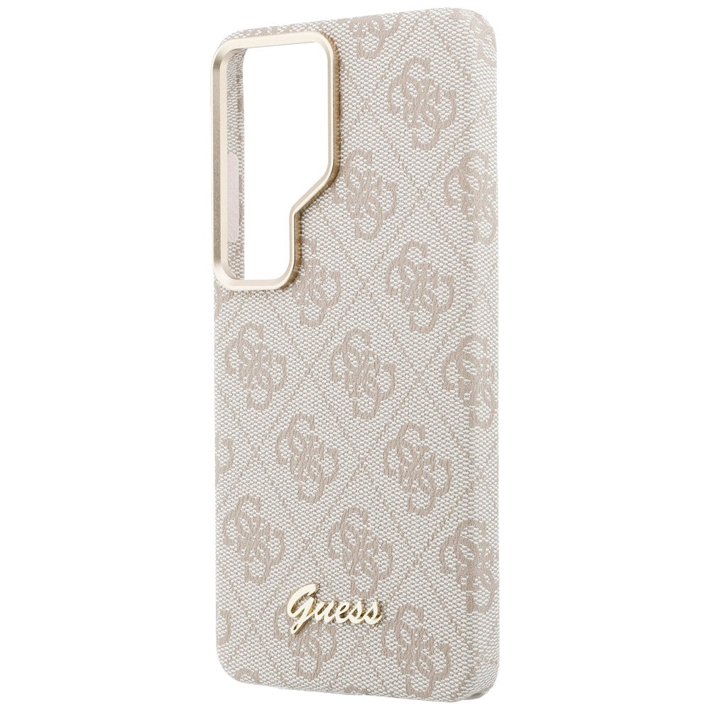 Dėklas Guess 4G Script MagSafe skirtas Samsung Galaxy S26 Ultra - rožinis -- Samsung Galaxy S26 Ultra