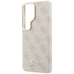 Dėklas Guess 4G Script MagSafe skirtas Samsung Galaxy S26 Ultra - rožinis -- Samsung Galaxy S26 Ultra