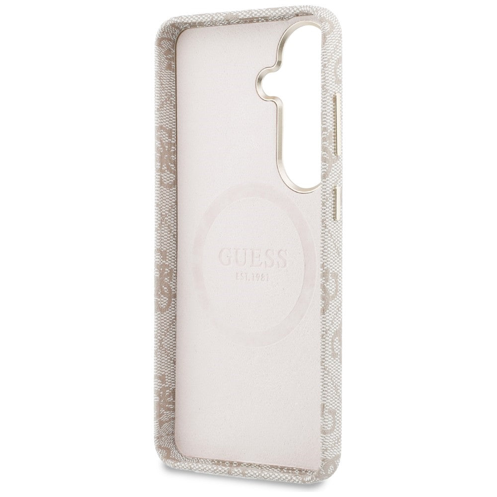 Etui Guess 4G Triangle Logo MagSafe ir Samsung Galaxy S26 - różowe