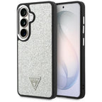 Etui Guess Fixed Glitter Triangle MagSafe ir Samsung Galaxy S26 - srebrne