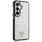 Etui Guess Fixed Glitter Triangle MagSafe ir Samsung Galaxy S26 - srebrne