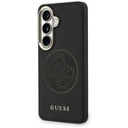 Dėklas Guess Perforated Logo MagSafe skirtas Samsung Galaxy S26 - juodas -- Samsung Galaxy S26