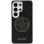 Dėklas Guess Perforated Logo MagSafe skirtas Samsung Galaxy S26 Ultra - juodas -- Samsung Galaxy S26 Ultra