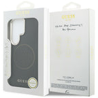 Dėklas Guess Perforated Logo MagSafe skirtas Samsung Galaxy S26 Ultra - juodas -- Samsung Galaxy S26 Ultra