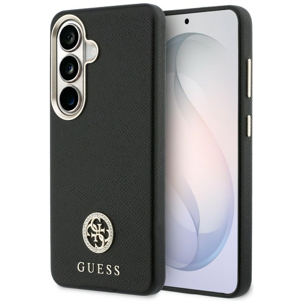 Etui Guess Kalnų krištolas Round Logo MagSafe ir Samsung Galaxy S26 - czarne
