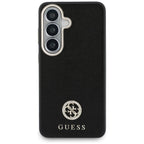 Etui Guess Kalnų krištolas Round Logo MagSafe ir Samsung Galaxy S26 - czarne