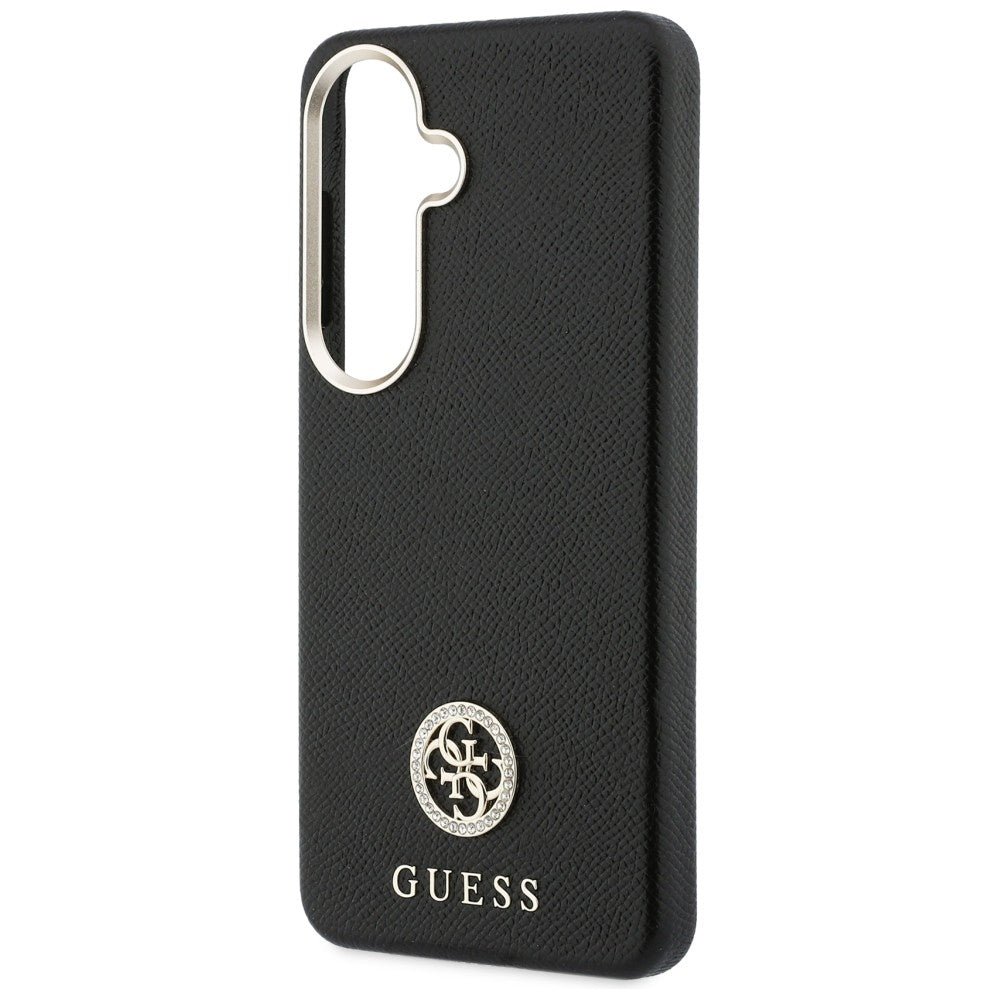 Etui Guess Kalnų krištolas Round Logo MagSafe ir Samsung Galaxy S26 - czarne