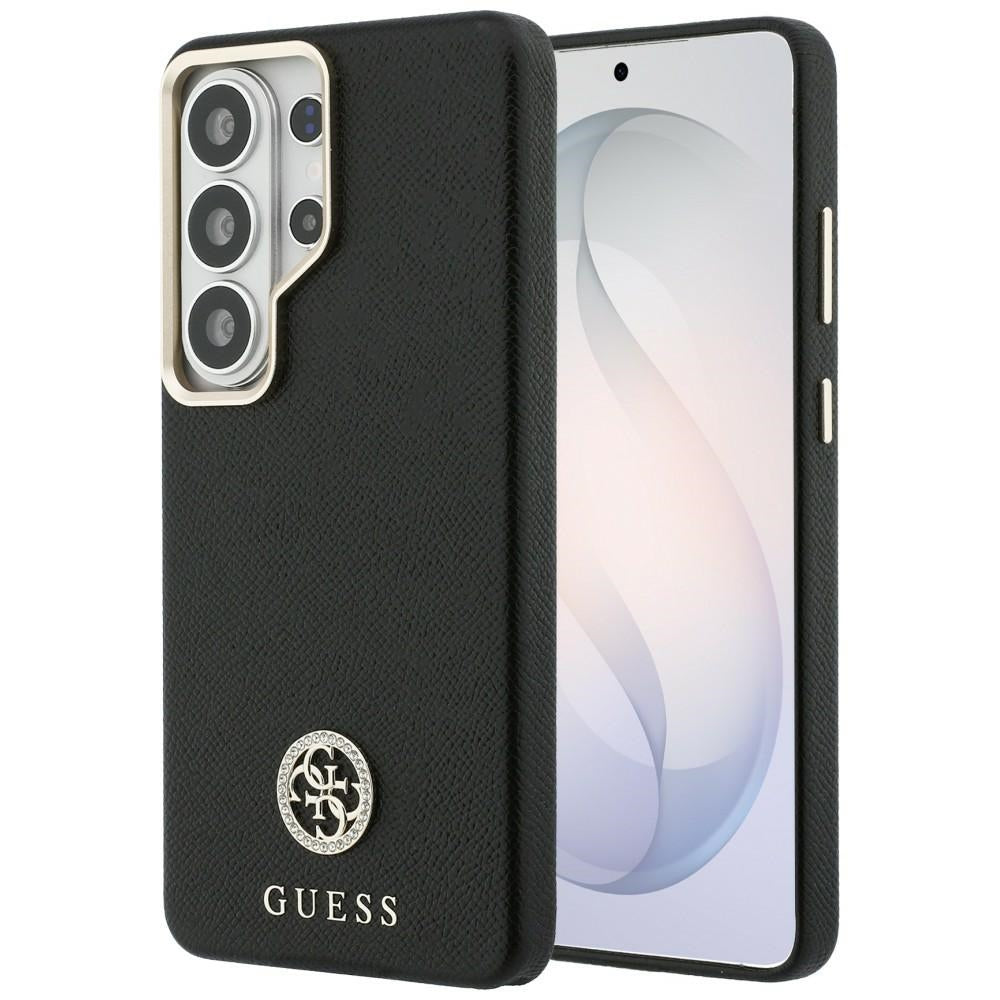 Dėklas Guess Rhinestone Round Logo MagSafe skirtas Samsung Galaxy S26 Ultra - juodas -- Samsung Galaxy S26 Ultra