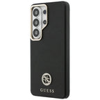 Dėklas Guess Rhinestone Round Logo MagSafe skirtas Samsung Galaxy S26 Ultra - juodas -- Samsung Galaxy S26 Ultra