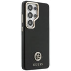 Dėklas Guess Rhinestone Round Logo MagSafe skirtas Samsung Galaxy S26 Ultra - juodas -- Samsung Galaxy S26 Ultra