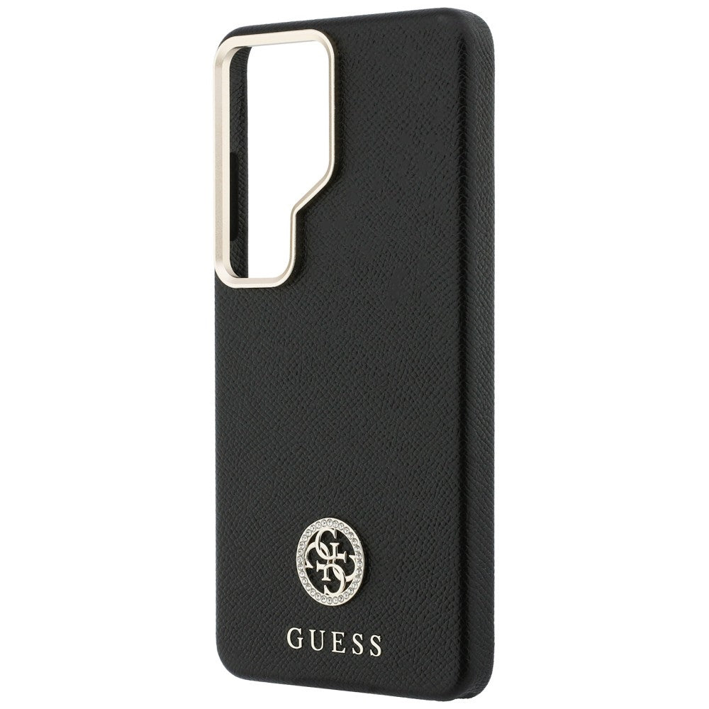 Dėklas Guess Rhinestone Round Logo MagSafe skirtas Samsung Galaxy S26 Ultra - juodas -- Samsung Galaxy S26 Ultra