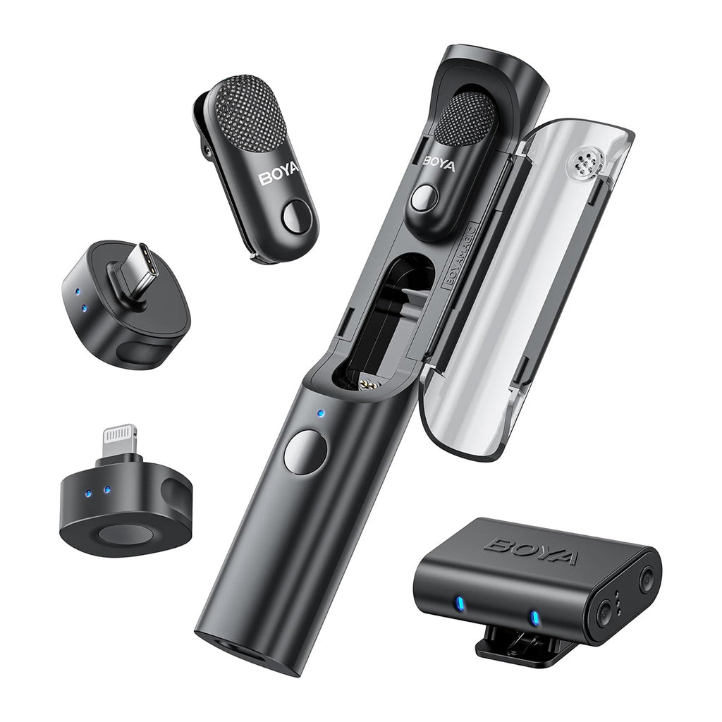 BOYA MAGIC-02 bevielė mikrofono 2.4GHz USB-C - Juodas -- Microphones