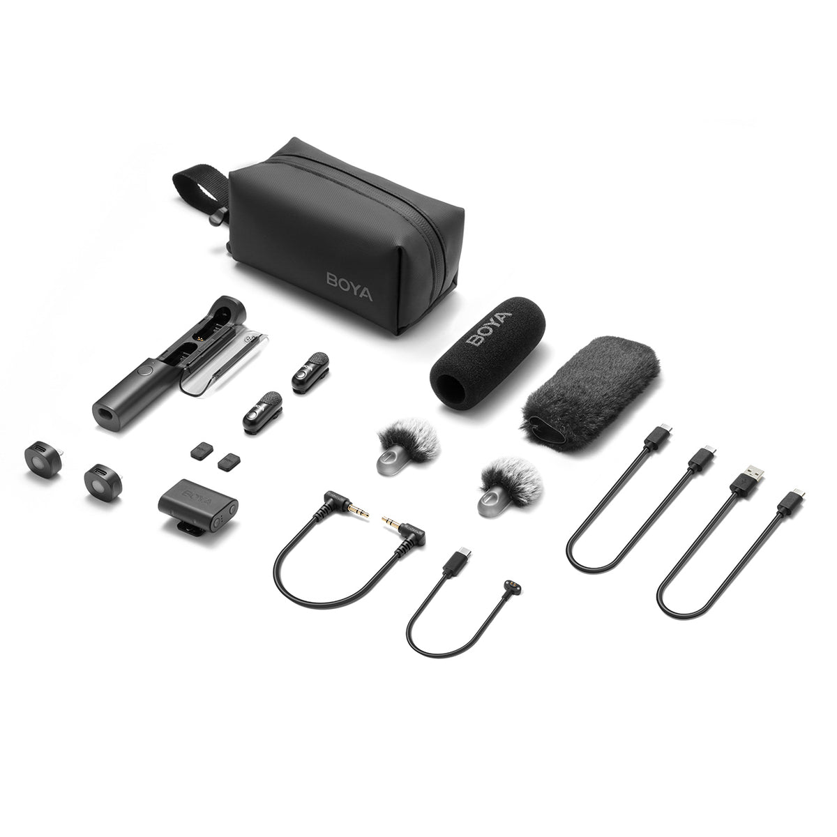 BOYA MAGIC-02 bevielė mikrofono 2.4GHz USB-C - Juodas -- Microphones