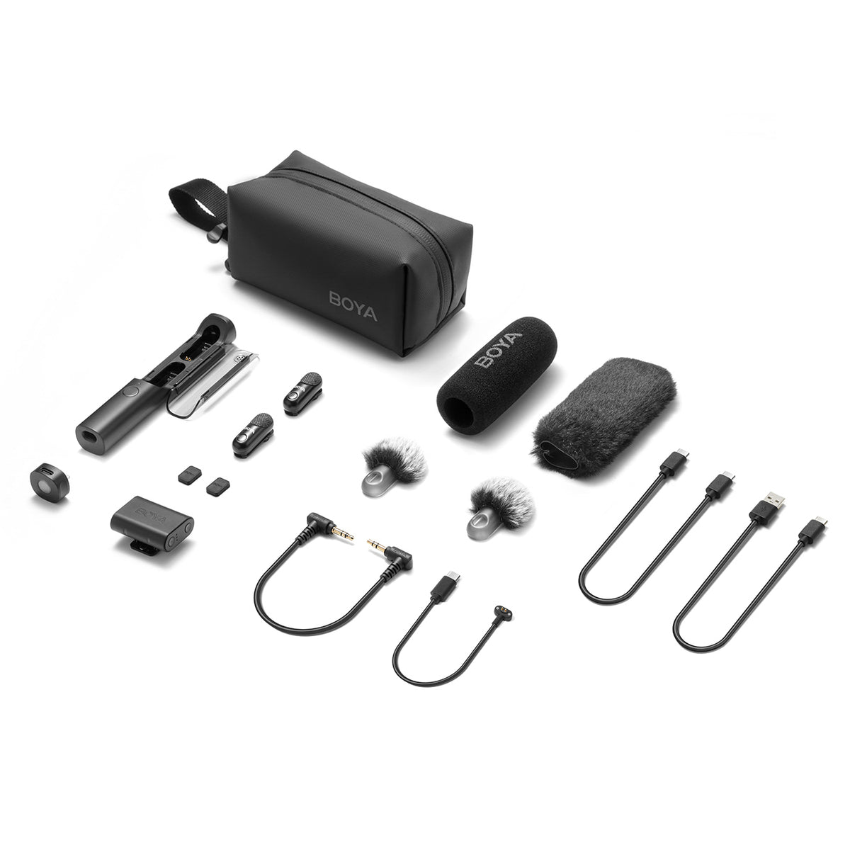 BOYA MAGIC-03 ​​Belaidis mikrofonas 2.4GHz USB-C - Juodas -- Microphones