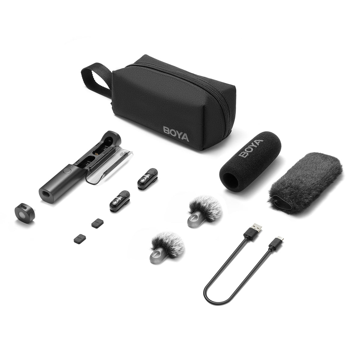 BOYA MAGIC-05 Belaidis mikrofonas 2.4GHz USB-C - Juodas -- Microphones