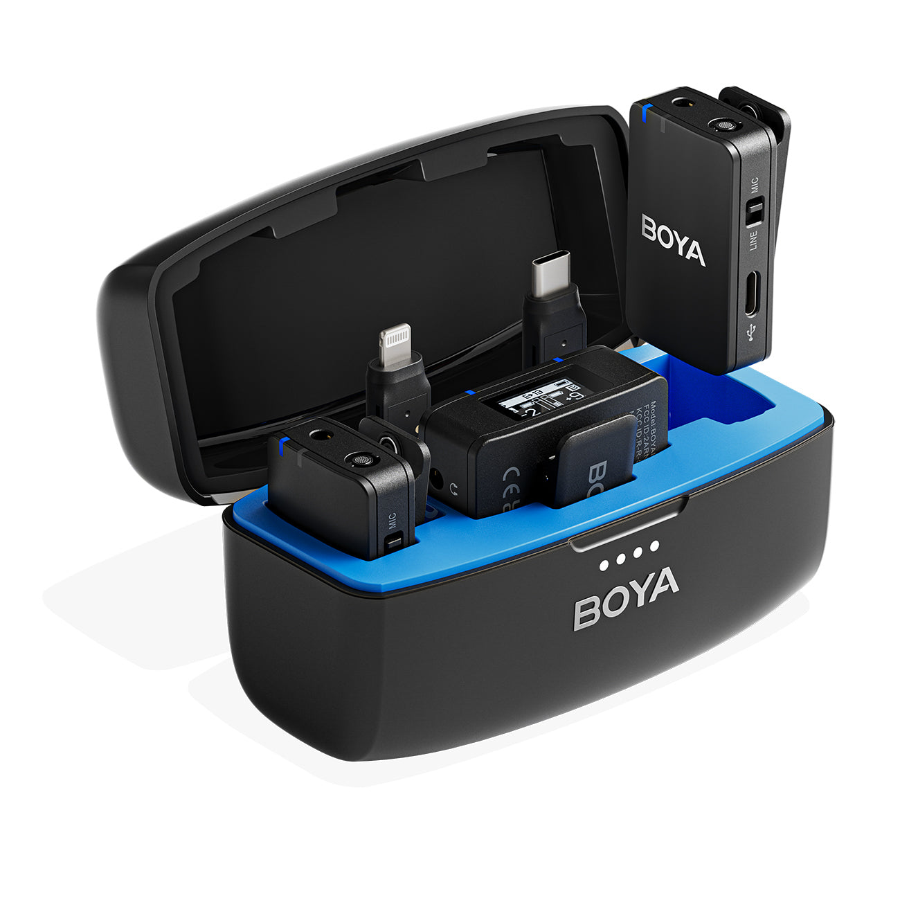 BOYA BOYAMIC 2-02 Belaidis mikrofonas 2.4 GHz USB-C - Juodas -- Microphones