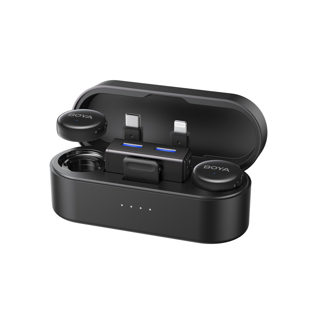 BOYA BOYALINK 3-02 Belaidis mikrofonas 2.4GHz USB-C - Juodas -- Microphones