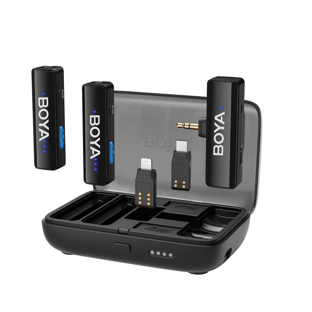 BOYA BOYALINK V2.0 Belaidis mikrofonas 2.4GHZ USB-C - Juodas -- Microphones